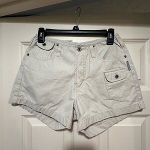 Y2K Vintage Silver Cargo Shorts